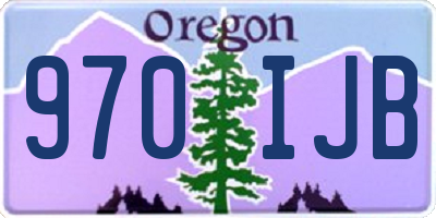 OR license plate 970IJB