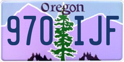 OR license plate 970IJF