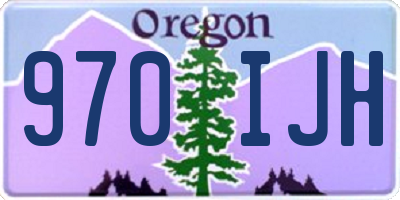OR license plate 970IJH