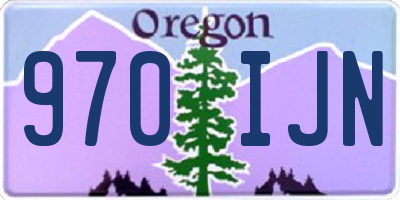 OR license plate 970IJN