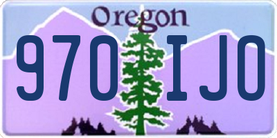 OR license plate 970IJO