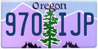 OR license plate 970IJP