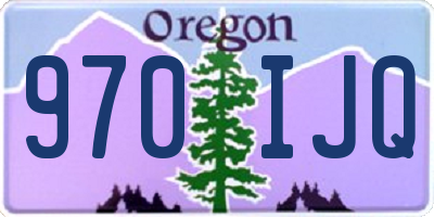 OR license plate 970IJQ