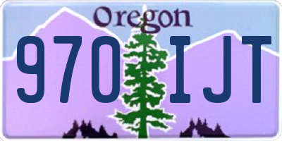 OR license plate 970IJT