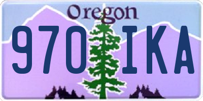 OR license plate 970IKA