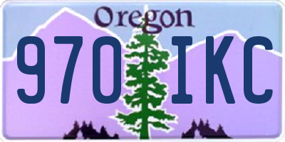 OR license plate 970IKC