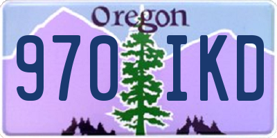 OR license plate 970IKD