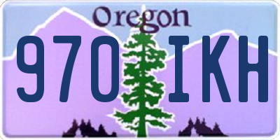 OR license plate 970IKH