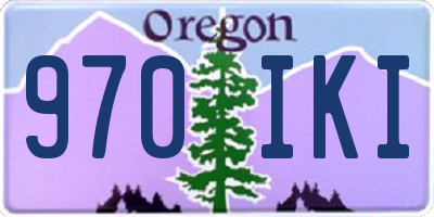 OR license plate 970IKI