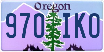 OR license plate 970IKO