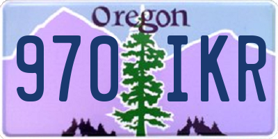 OR license plate 970IKR