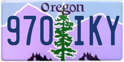 OR license plate 970IKY