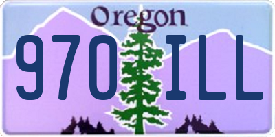 OR license plate 970ILL