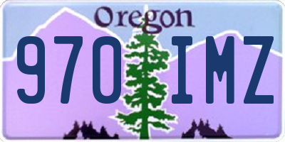OR license plate 970IMZ