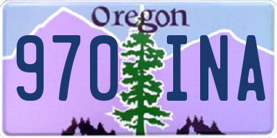 OR license plate 970INA