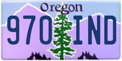 OR license plate 970IND
