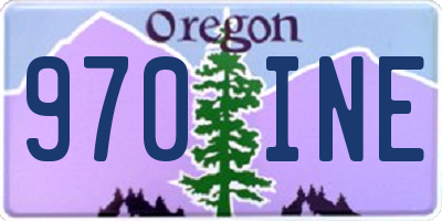 OR license plate 970INE