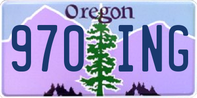 OR license plate 970ING