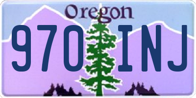 OR license plate 970INJ