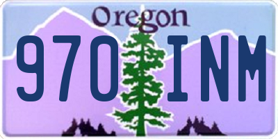 OR license plate 970INM