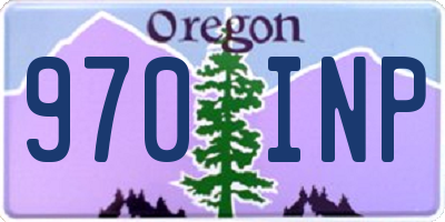 OR license plate 970INP