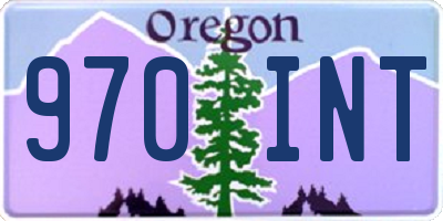 OR license plate 970INT