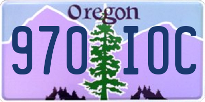 OR license plate 970IOC