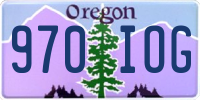 OR license plate 970IOG