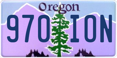OR license plate 970ION