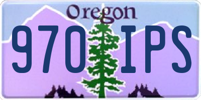 OR license plate 970IPS