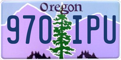 OR license plate 970IPU