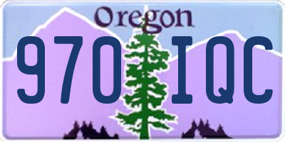 OR license plate 970IQC