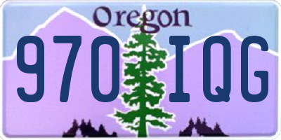 OR license plate 970IQG
