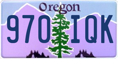 OR license plate 970IQK