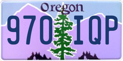 OR license plate 970IQP
