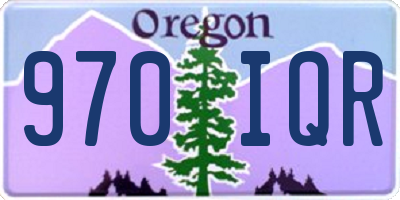 OR license plate 970IQR