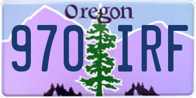 OR license plate 970IRF