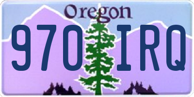OR license plate 970IRQ