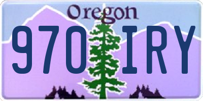 OR license plate 970IRY