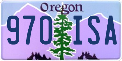 OR license plate 970ISA