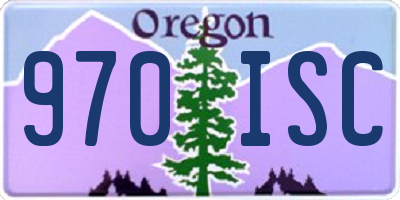 OR license plate 970ISC