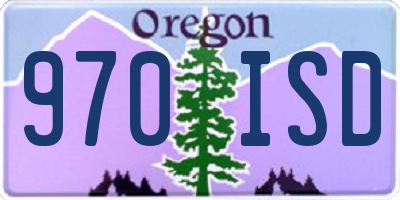 OR license plate 970ISD
