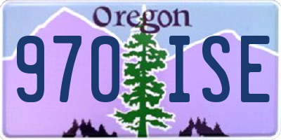 OR license plate 970ISE