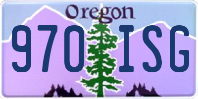 OR license plate 970ISG