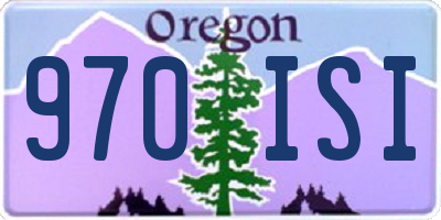 OR license plate 970ISI