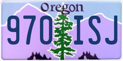 OR license plate 970ISJ