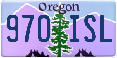 OR license plate 970ISL