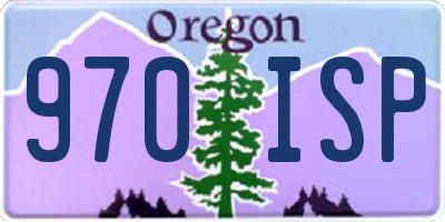 OR license plate 970ISP