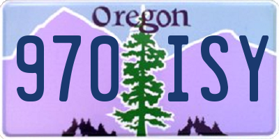 OR license plate 970ISY