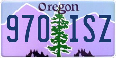OR license plate 970ISZ